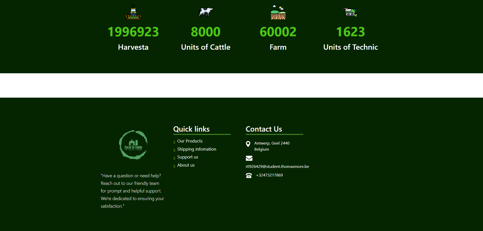 Farm To Table Products